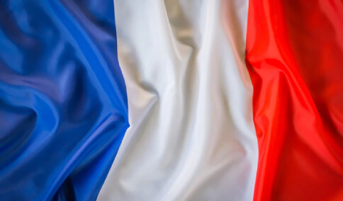 A Beautiful Flag of France Country