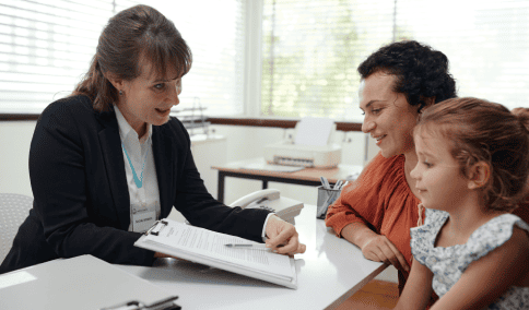 A family benefiting from reliable birth certificate translation services in Atlanta for international legal processes.