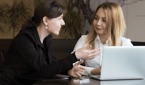 Interviewees benefiting from precise and clear translations of interviews using script-translation-services.