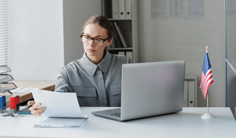 Legal professional obtains certified, notarized documents using new york translation services for government submission.