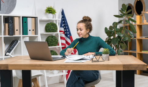 Translator processes handwritten documents using new york translation services, ensuring precise conversion for all needs.