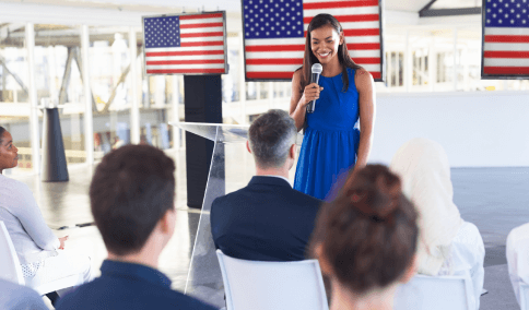Translator provides translation services washington to help conference attendees communicate effectively in Spanish.